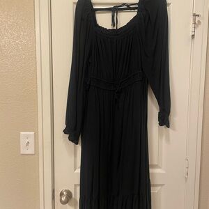 Elegant Black Long Sleeve Dress